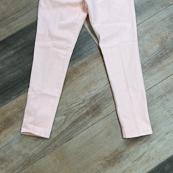3/$20 NWT{Isabel Maternity}Sz 12 Peachy Pink Skinny Crossover panel Jeans - Picture 2 of 11